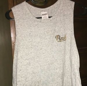 Pink sleeveless shirt